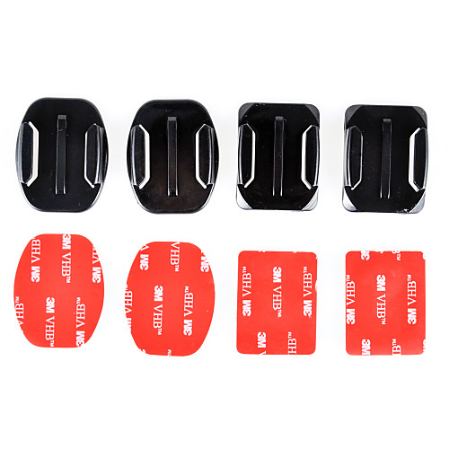 

2x flat and 2x curved mounts base with 3m adhesive pads for gopro hero 4 3 3 2 1 sj4000 sj5000 sj6000