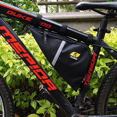 

Rain-Proof/Dust Proof/Shockproof Bike Frame Bag Cycling 1 L Black/As Picture PU Leather/Oxford/PVC