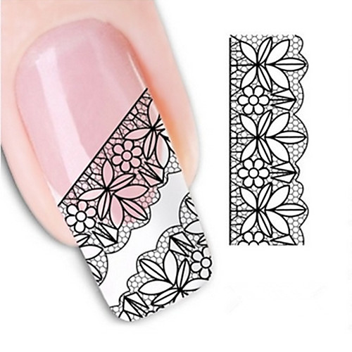 

1 pcs 3D Nail Stickers Water Transfer Sticker nail art Manicure Pedicure Flower / Abstract / Fashion Daily