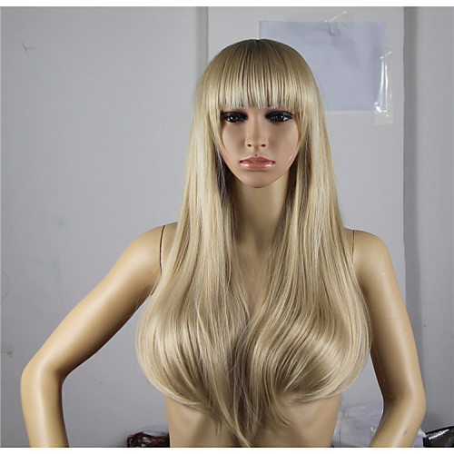 

Synthetic Wig Wavy Minaj Wavy Asymmetrical Wig Blonde Long Blonde Synthetic Hair Women's Natural Hairline Blonde