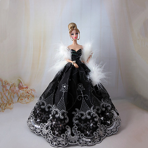

Princess Dresses For Barbie Doll Polyester Dress For Girl's Doll Toy