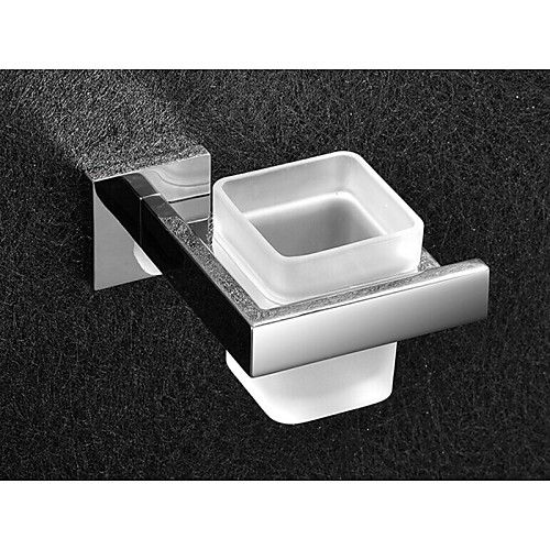 

Toilet Brush Holder Contemporary Stainless Steel / Glass 1 pc - Hotel bath