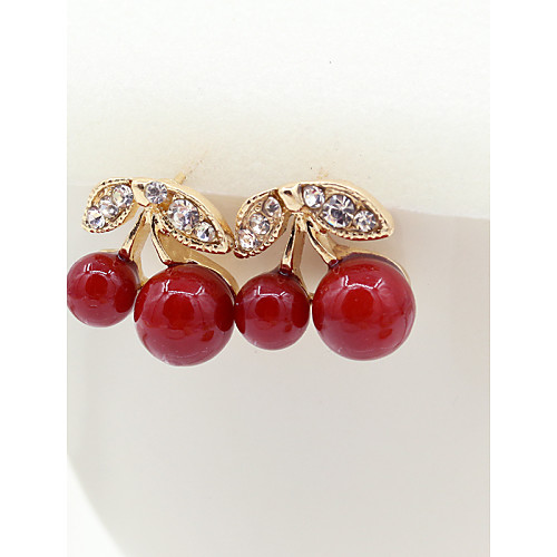 

Women's Crystal Stud Earrings Ladies European Fashion 18K Gold Plated Imitation Pearl Rhinestone Earrings Jewelry Gold For / Imitation Diamond / Austria Crystal