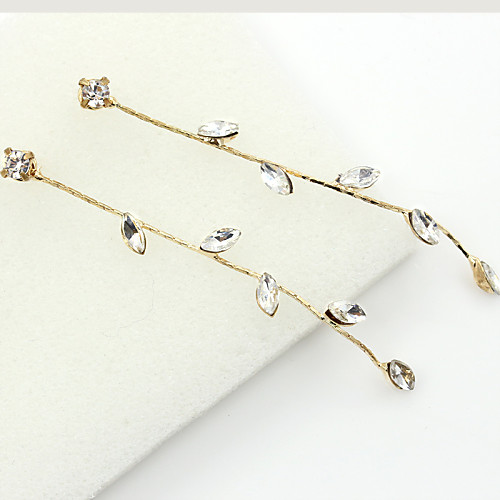 

Women's Crystal Drop Earrings Hanging Earrings Ladies European Fashion 18K Gold Plated Rhinestone Gold Plated Earrings Jewelry Gold For Wedding Masquerade Engagement Party Prom Promise