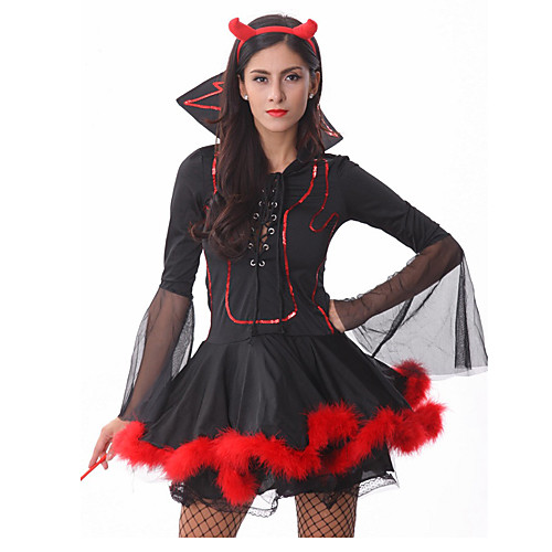 

Super Heroes Animal Angel / Devil Cosplay Costume Women's Sexy Uniforms Halloween Carnival Oktoberfest Beer Festival / Holiday Spandex Lycra Terylene Black Women's Easy Carnival Costumes / Skirt