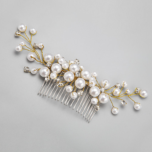 

Imitation Pearl / Rhinestone / Alloy Hair Combs / Headwear with Floral 1pc Wedding / Special Occasion Headpiece