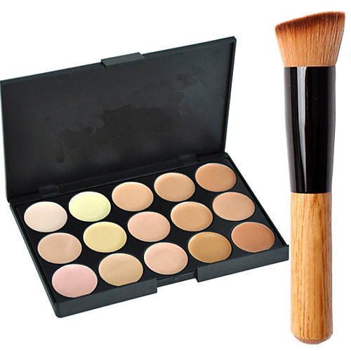 

15 Colors Concealer / Contour Makeup Brushes 1 pcs Dry / Combination / Oily Face Makeup Cosmetic