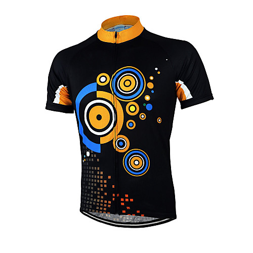 

Arsuxeo Men's Short Sleeve Cycling Jersey Black Bike Jersey Top Road Bike Cycling Breathable Quick Dry Anatomic Design Sports Clothing Apparel / Stretchy