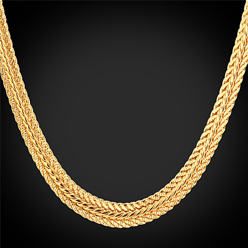

Women's Choker Necklace Chain Necklace Chunky Foxtail chain Dookie Chain Ladies Fashion Dubai Platinum Plated Gold Plated Alloy Golden Black Silver Rose Necklace Jewelry For Wedding Party Casual Daily