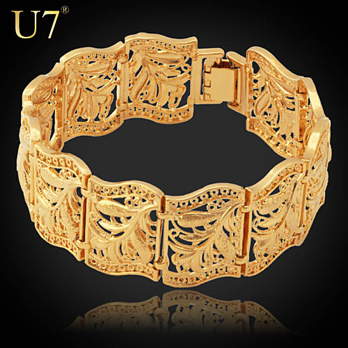

Flower Ladies Vintage Party Work Casual Platinum Plated Bracelet Jewelry Gold / Silver For