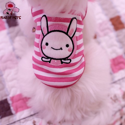 

Cat Dog Shirt / T-Shirt Dog Clothes Stripes Animal Cotton Costume For Summer Cosplay Wedding