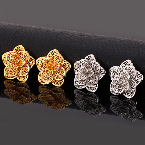 

Women's Drop Earrings Hollow Out Flower Ladies Vintage Party Work Casual Earrings Jewelry Gold / Silver For Party Anniversary Birthday Gift