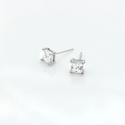 

Women's Crystal Stud Earrings European Fashion Small 18K Gold Plated Rhinestone Gold Plated Earrings Jewelry Silver For / Imitation Diamond / Austria Crystal