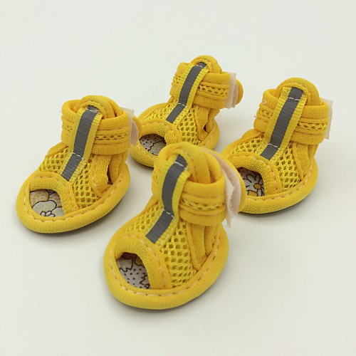 

Dog Boots / Shoes Dog Clothes Yellow Red Costume Terylene 5 1 2 3 4