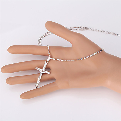 

Women's Choker Necklace Pendant Necklace Chain Necklace Cross Ladies Fashion Christ Platinum Plated Gold Plated White Gold Silver Golden Necklace Jewelry For Wedding Party Daily Casual
