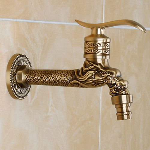 

Retro Vintage Decorative Solid Brass Indoor/Outdoor Faucet 4 Inches- Superior Quality - Antique Brass Faucet- Antique Brass