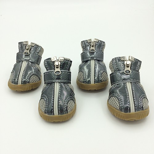 

Dog Boots / Shoes For Pets PU Leather Mixed Material Silver / Winter