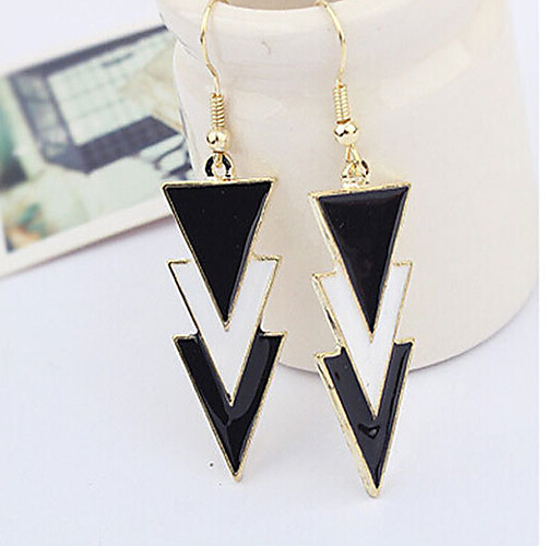 

Women's Drop Earrings Geometrical Ladies Fashion European Earrings Jewelry Black / White / Screen Color For