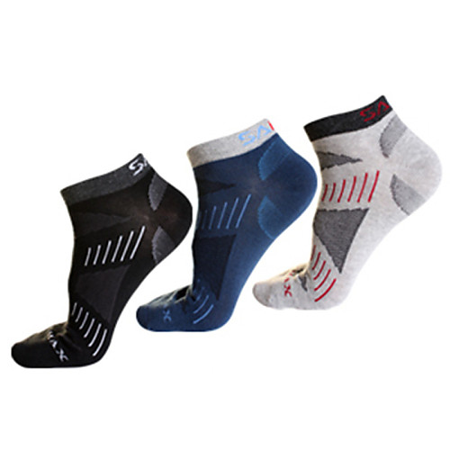 

Men's Hiking Socks 3 Pairs Low Ankle Socks Summer Outdoor Thermal Warm Breathable Quick Dry Wearable Ankle Socks Classic Chinlon Spandex Black Blue Light Grey for Camping / Hiking Hunting Fishing