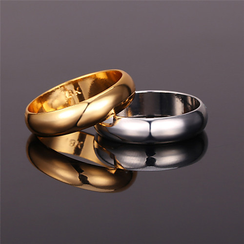 

Women's Band Ring Ring Gold Silver Platinum Plated Gold Plated Alloy Ladies Simple Vintage Party Anniversary Jewelry Friendship Cute