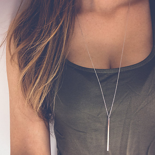

Women's Pendant Necklace Y Necklace Long Necklace Bar Dainty Ladies Simple Fashion Alloy Necklace Jewelry For Party Daily Casual
