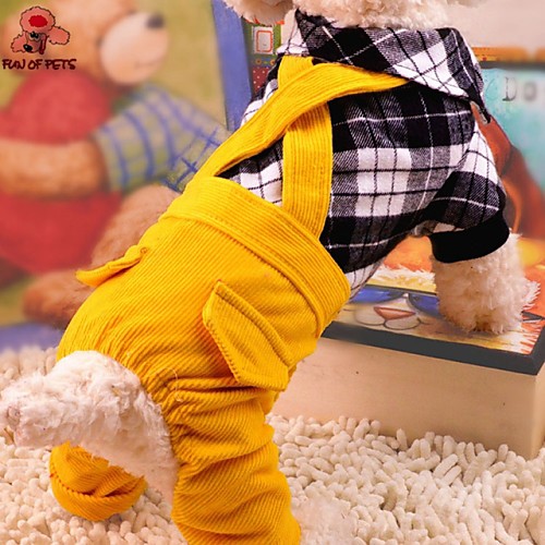 

Dog Costume Jumpsuit Plaid / Check Cosplay Casual / Daily Winter Dog Clothes Puppy Clothes Dog Outfits Black Red Costume for Girl and Boy Dog Cotton XXS XS S M L