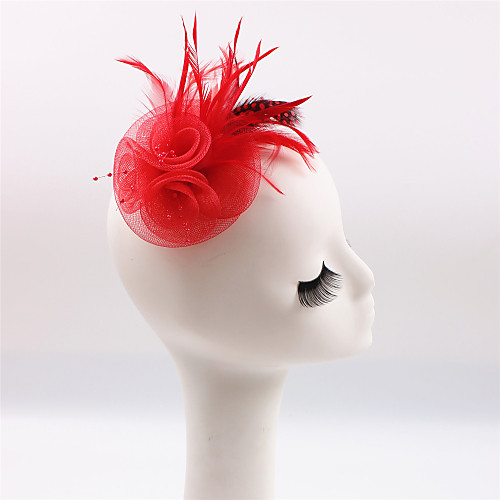 

Feather / Polyester Fascinators with 1 Wedding / Special Occasion / Casual Headpiece