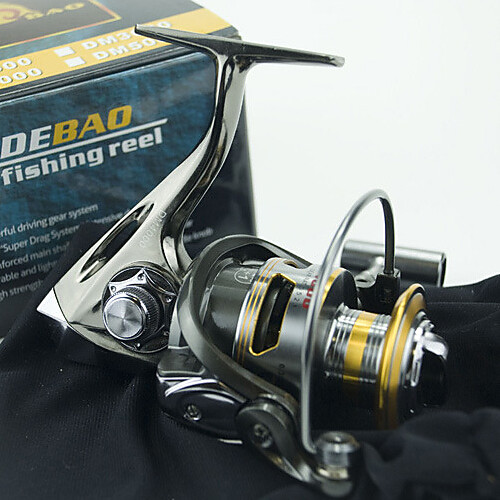 

Fishing Reel Spinning Reel 5.2:1 Gear Ratio 12 Ball Bearings for Sea Fishing / Bait Casting / Ice Fishing - DM4000