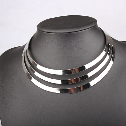 

Women's Choker Necklace Statement Ladies Simple Style Festival / Holiday Alloy Silver Necklace Jewelry For Wedding Party Casual Daily