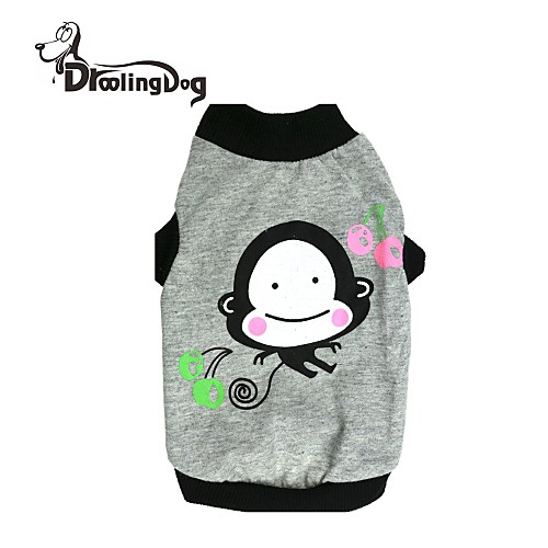 

Cat Dog Shirt / T-Shirt Puppy Clothes Cartoon Dog Clothes Puppy Clothes Dog Outfits Gray Costume for Girl and Boy Dog Cotton XS S M L