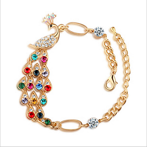 

Women's Crystal Chain Bracelet Cross Peacock Bohemian Romantic Crystal Bracelet Jewelry For Daily Casual / Rhinestone