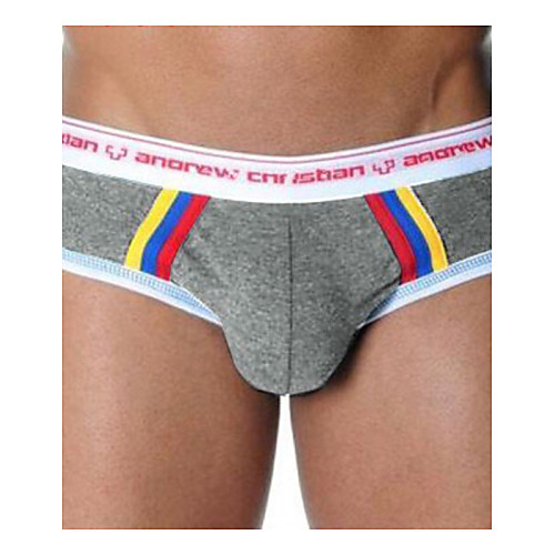 

Men's Super Sexy Briefs Underwear Color Block 1 Piece Black Gray S M L