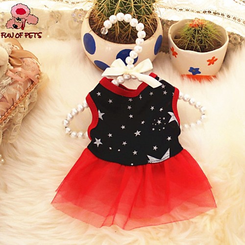 

Cat Dog Dress Dog Clothes Black Costume Terylene Stars Casual / Daily XS S M L