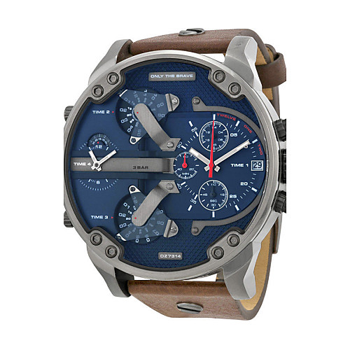 

Men's Military Watch Quartz Oversized Leather Black / Brown / Multi-Colored 30 m Analog 4# 5# 6# Two Years Battery Life