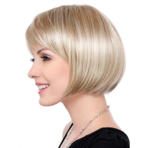 

Synthetic Wig Straight Straight Bob Wig Short Blonde Synthetic Hair Women's Blonde StrongBeauty