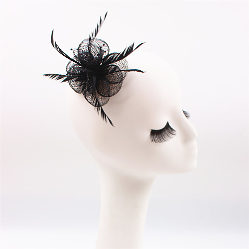 

Flax / Feather Fascinators with 1 Wedding / Special Occasion / Casual Headpiece