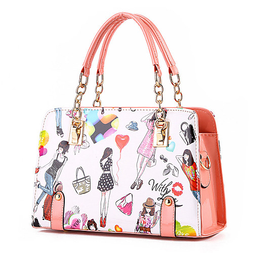 

Women's Rivet PU Tote Artwork Yellow / Fuchsia / Pink