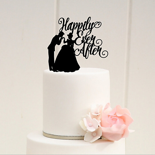 

Cake Topper Fairytale Theme Acrylic Wedding Anniversary Bridal Shower with 1 OPP