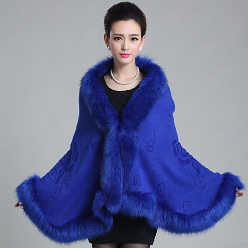 

Sleeveless Capes Faux Fur Wedding Wedding Wraps / Fur Coats / Hoods & Ponchos With Feathers / Fur