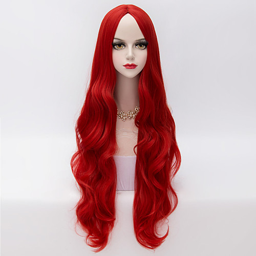 

Synthetic Wig Wavy Loose Wave Loose Wave Wig Very Long Red Synthetic Hair Women's Middle Part