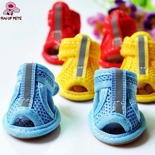 

Cat Dog Boots / Shoes Casual / Daily Solid Colored For Pets Cotton Blue / Summer