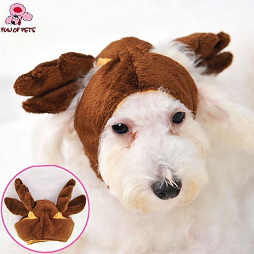 

Cat Dog Costume Outfits Bandanas & Hats Cosplay Wedding Halloween Winter Dog Clothes Puppy Clothes Dog Outfits Brown Costume for Girl and Boy Dog Polar Fleece S M L