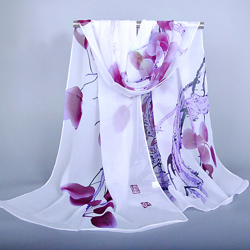 

Women's Outdoor Chiffon Rectangle Scarf - Floral Basic / Fabric