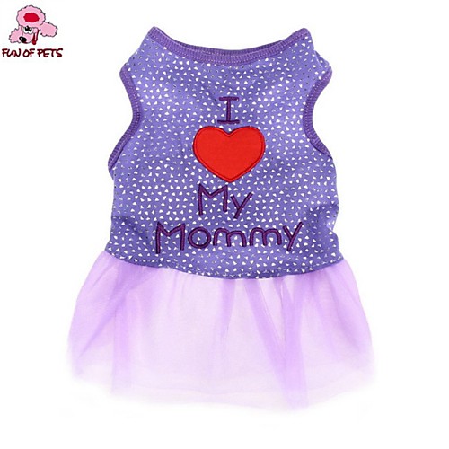 

Cat Dog Dress Dog Clothes Black Purple Costume Cotton Letter & Number Casual / Daily Fashion XS S M L