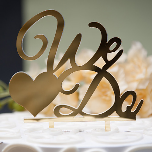 

Cake Topper Classic Theme Classic Couple Hard Plastic Wedding Anniversary Bridal Shower with 1 OPP