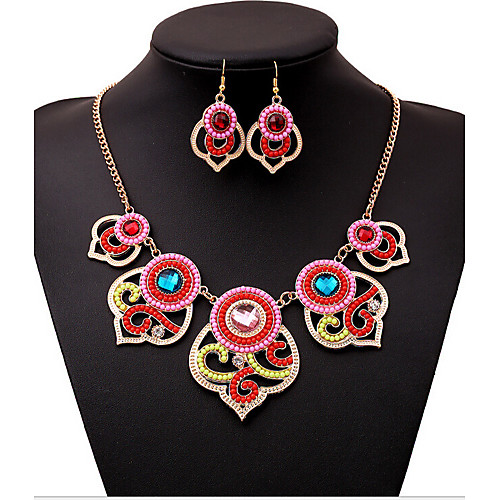 

Jewelry Set Beads Statement Ladies Vintage Party Work European Cubic Zirconia Earrings Jewelry Rainbow For Wedding Masquerade Engagement Party Prom Promise 1 set / Necklace