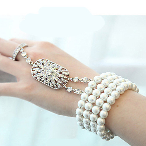 

Women's Bracelet Stylish Rhinestone Bracelet Jewelry White For Wedding Party / Evening Event / Party Dailywear