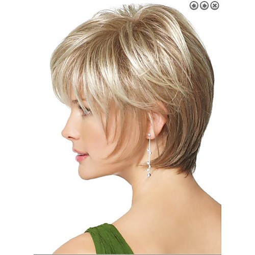 

Synthetic Wig Straight Straight Wig Blonde Short Blonde Synthetic Hair Women's Blonde StrongBeauty