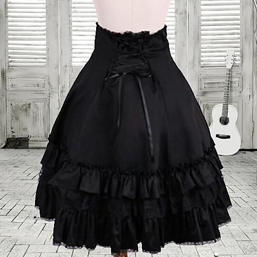 

Skirt Sweet Lolita Dress Lolita Accessories Cotton Halloween Costumes / Medium Length
