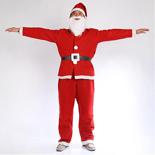 

Santa Suit Vampire Cosplay Costume Men's Christmas Festival / Holiday Nonwoven Fabric Red Men's Easy Carnival Costumes / Coat / Pants / Belt / Hat / Earring